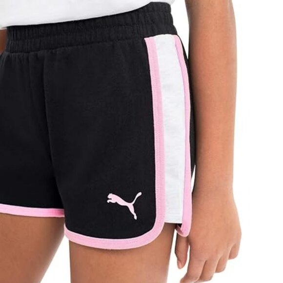 NEW Puma 2 Pack Performance Fleece Graphic Logo Elastic Waist Pull On Shorts Set - Picture 3 of 5